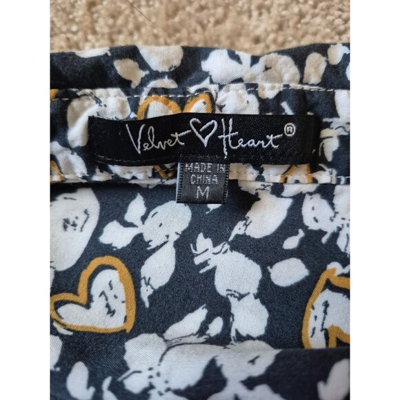 Velvet Heart Women's Size M Button Down Long Sleeve Shirt Floral Business - Picture 3 of 5